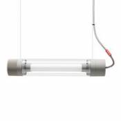 Suspension Tjoep Small / Applique LED - L 50 cm - Orientable - Fatboy gris en plastique