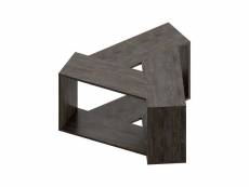 Table basse triangulaire filli 100cm bois marron foncé