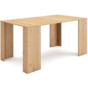 Table console extensible, Console meuble, 160, Pour 8 personnes, Table à Manger, Style moderne, Chêne - Skraut Home