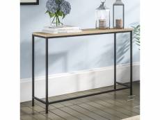 Table console kronoby 80 x 100 x 30 cm noir et effet bois [en.casa]