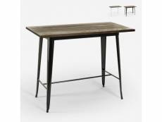 Table de cuisine salle à manger style industriel 120x60 bois métal catal.