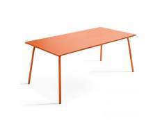 Table de jardin rectangulaire en métal orange - palavas