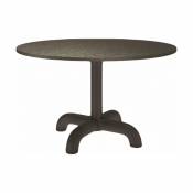 Table ronde chêne et acier gris brun Unify - Petite