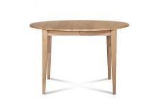 Table ronde extensible bois D105 cm avec 1 allonge et pieds fuseau