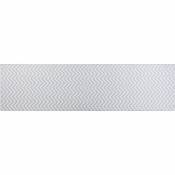 Tapis Classique Blanc et Gris 80 x 300 cm en Polyester
