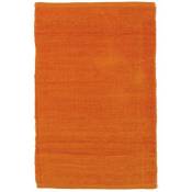 Thedecofactory - chenille - Tapis en coton extra-doux orange 85x55 - Orange