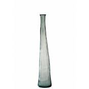 Vase bouteille en verre transparent 100x19x19 cm -