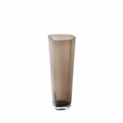 Vase SC37 / H 50 cm - Verre soufflé bouche - &tradition marron en verre