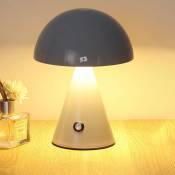 Veilleuse champignon, 3 couleurs, lampes de chevet à intensité variable, lampe de table champignon vintage, jolies lampes tactiles rechargeables par