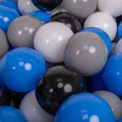 50 ∅ 7Cm Balles Colorées Plastique Pour Piscine Enfant Bébé Fabriqué En eu, Gris/Blanc/Bleu/Noir - gris/blanc/bleu/noir - Kiddymoon