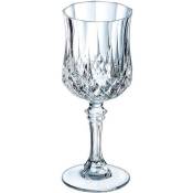 6 verres à pied de table 17cl Longchamp - Cristal