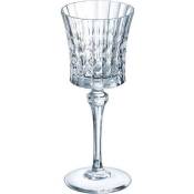 6 verres à pied de table 19cl Lady Diamond - Cristal d'Arques - Verre ultra transparent au design vintage Cristal Look