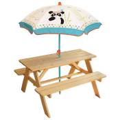 713144 indian panda Table pique-nique en bois avec