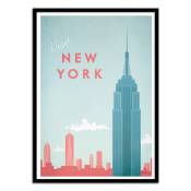 Affiche 50x70 cm et cadre noir - Visit New York - Henry