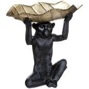 Atmosphera - Statue singe feuille H35cm créateur d'intérieur
