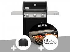 Barbecue à gaz Weber Spirit E-315 mix gril et plancha + Housse + Kit de nettoyage