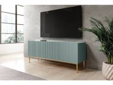 Bobochic meuble tv 150 cm kasha pieds or bleu clair