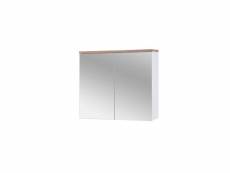 Cabinet de salle de bain avec miroir - 70 x 80 x 20 cm - cintra white