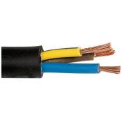 Câble souple industriel H07 RN-F noir - 3G6 mm² - Au mètre - Lynelec