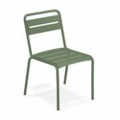 Chaise empilable Star / Aluminium - Emu vert en métal