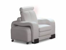 Cubana - fauteuil en cuir blanc