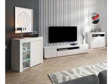 Ensemble meubles de salon blanc - 4 meubles