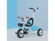 Hombuy® tricycle enfant - vélo enfant dès 18 mois - canne parentale amovible blanc et bleu