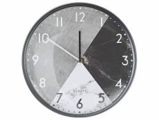 Horloge murale effet marbre gris et noir ø 33 cm davos