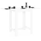 Idmarket - Table haute de bar extensible dona 2 à 4 personnes blanche 65-130 cm