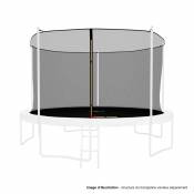 Kaia Sports Filet intérieur de sécurité pour trampoline avec bouchons hauts de perches et ficelle : ø 12Ft, 5 Perches