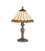 Lampe de table Tiffany Calais 1 Ampoule Ambre 29,5