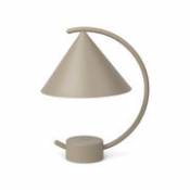 Lampe sans fil Meridian LED / Métal - H 26 cm - Ferm Living beige en métal