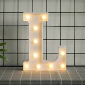 Lettres de l'alphabet à led avec lumière blanche