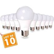 LOT de 10 AMPOULES LED E27 14W Eq 100W (Blanc chaud