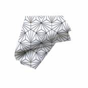 Lot de 3 serviettes de table coton osiris, par Soleil d'Ocre - Blanc