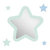 Miroir enfant étoile en acrylique menthe 29,5x29,2