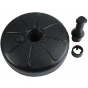Pied de parasol noir support de parasol remplissable de sable forme ronde en plastique support intrieur portable durable solide poids lourd solide