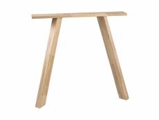Pieds de table à 3 positions en bois de chêne - lot