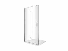 Porte de douche 6 mm pliante pour installation en niche
