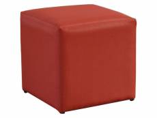Pouf tabouret extérieur cub 43 cm rouge