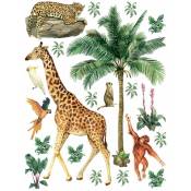 Sanders&sanders - Sticker mural animaux de la jungle