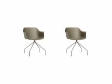 Set 2 chaise araignée - resol - sablefibre de verre, polypropylène, acier peint