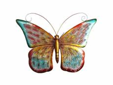 Statue de jardin papillon en métal miami 61 cm