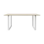 Table en chêne piétement blanc 170 cm 70-70 - Muuto