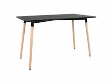 Table rectangulaire 120 × 70cm noire pia