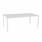 Table rectangulaire Calvi / 195 x 95 cm - Aluminium / 10 à 12 personnes - Plateau démontable - Fermob blanc en métal