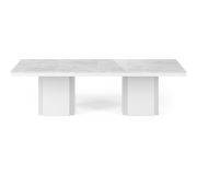 Table rectangulaire Katherine / 262 x 130 cm - Marbre - POP UP HOME blanc en bois