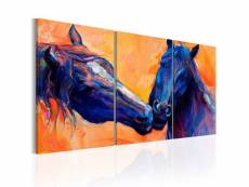 Tableau blue horses taille 120 x 60 cm PD8348-120-60