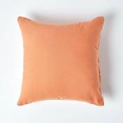 Taie d'oreiller en lin lavé Orange – 40 x 80 cm - Orange - Homescapes