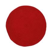 Thedecofactory - tamtam - Tapis en coton effet cordage rouge diam.70 - Rouge